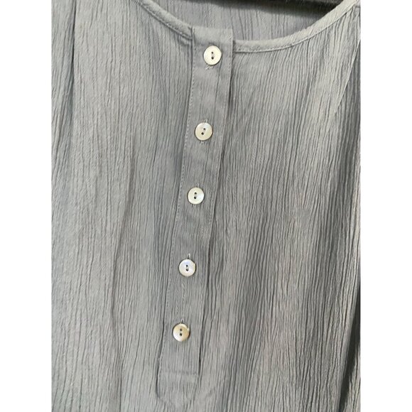 J. Jill Pure Gray 3/4 Sleeve Tunic Top Women size XL Lagenlook Mother of pearls - Picture 11 of 14